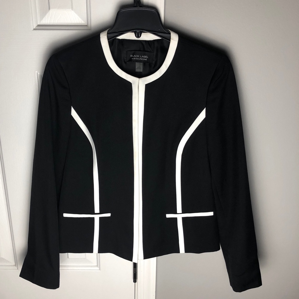 Black Label by Evan-Picone Open Front Blazer